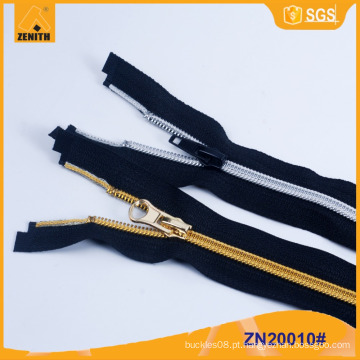 5 # Nylon Prata Dentes Dourados Nylon Zipper ZN20010
